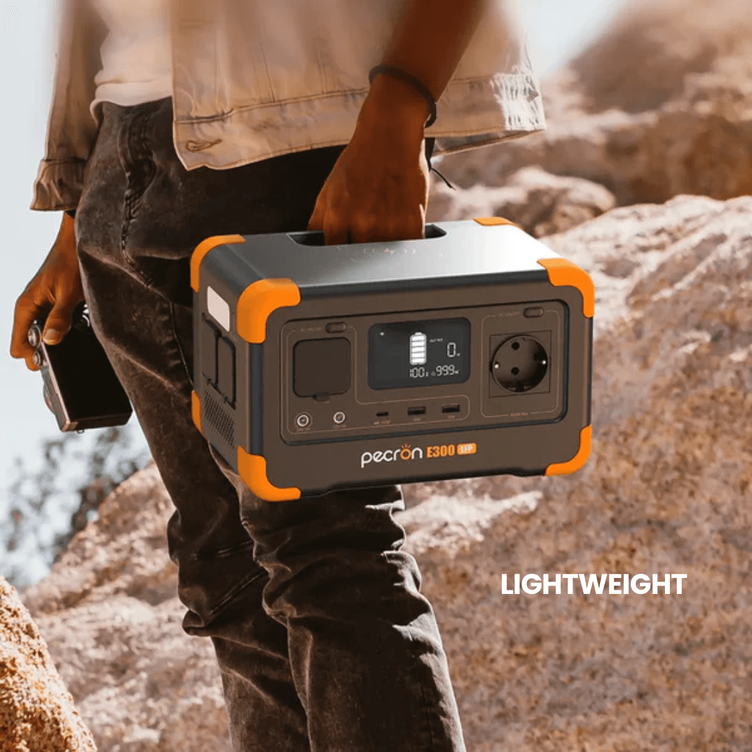 VMIDirect portable power station E300 with a compact design and easy-to-carry handle