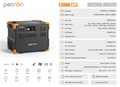 Pecron E3600 LFP Portable Power Station 3072Wh with Multiple Outputs and Fast Charging Features