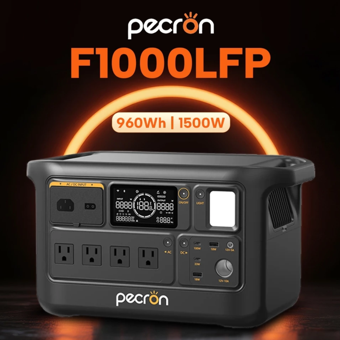 Portable Power Station with multiple AC outlets and a digital display for reliable off-grid power