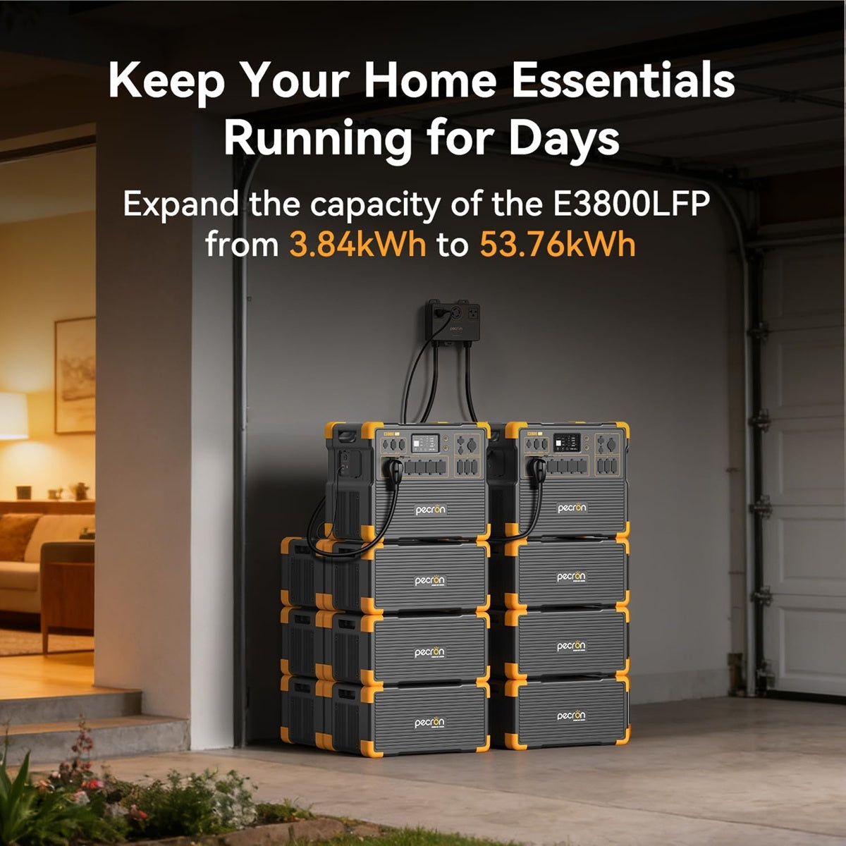 VMIDirect portable power station with expandable capacity for home essentials and emergency backup