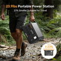 23.9lbs portable power station, 23% smaller and ideal for travel in natural outdoor settings