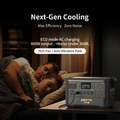 Portable Power Station with next-gen cooling, 900W output, and zero noise operation
