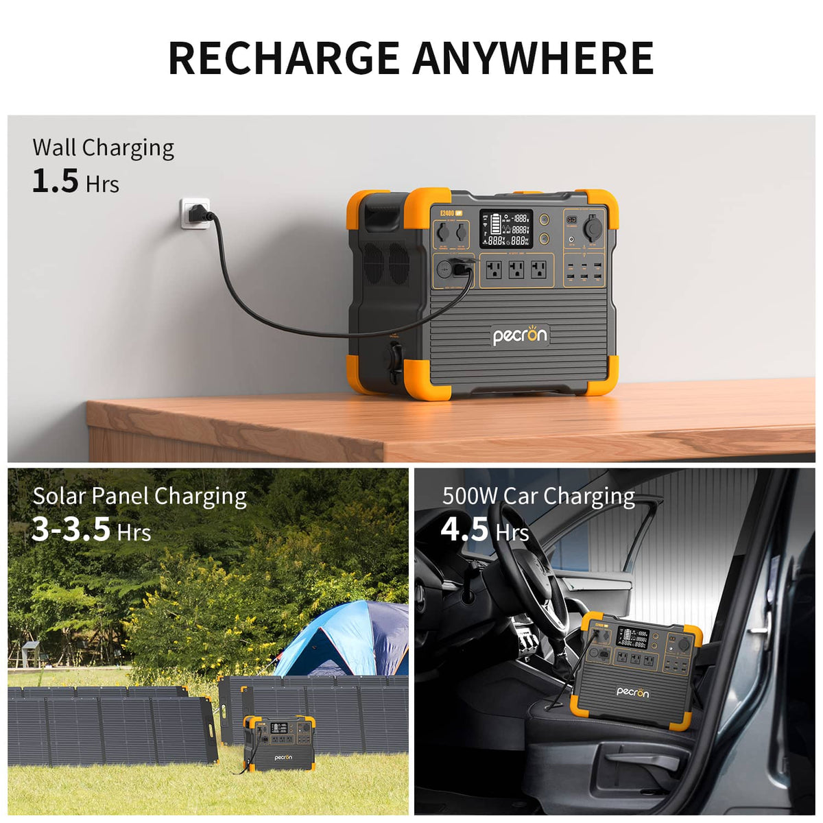 VMIDirect Portable Power Station with wall, solar, and car charging options for versatile energy solutions