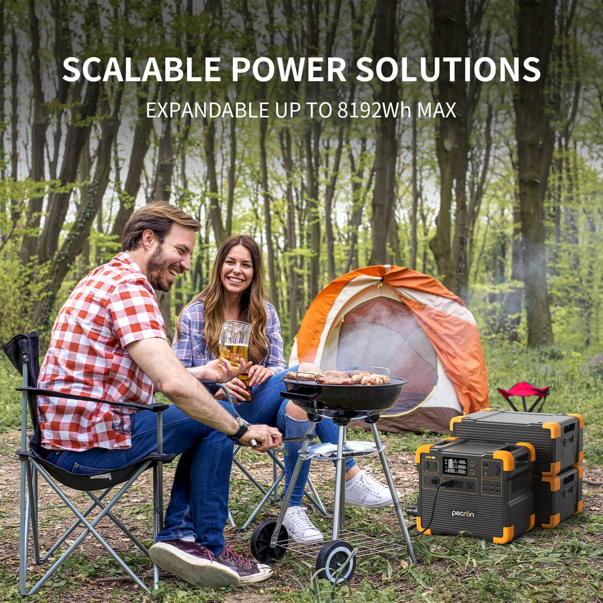 VMIDirect Portable Power Station for camping with expandable capacity and outdoor use