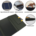 Portable solar panel with high efficiency PET material and convenient carry handle