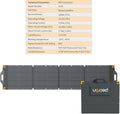 Portable solar panel with monocrystalline cells and MC4 connector specifications