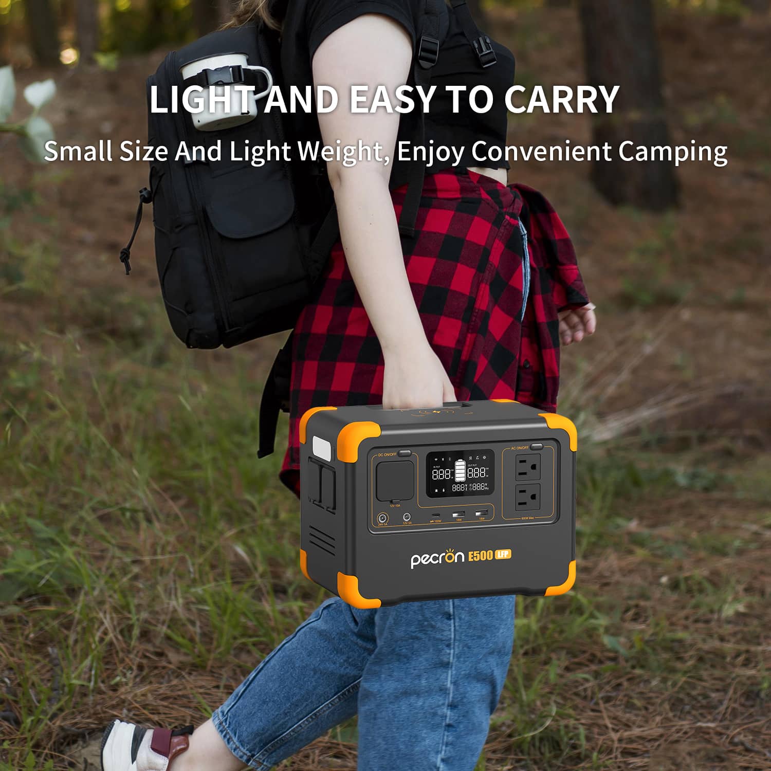 Power Station Portable for convenient camping, lightweight and easy to carry