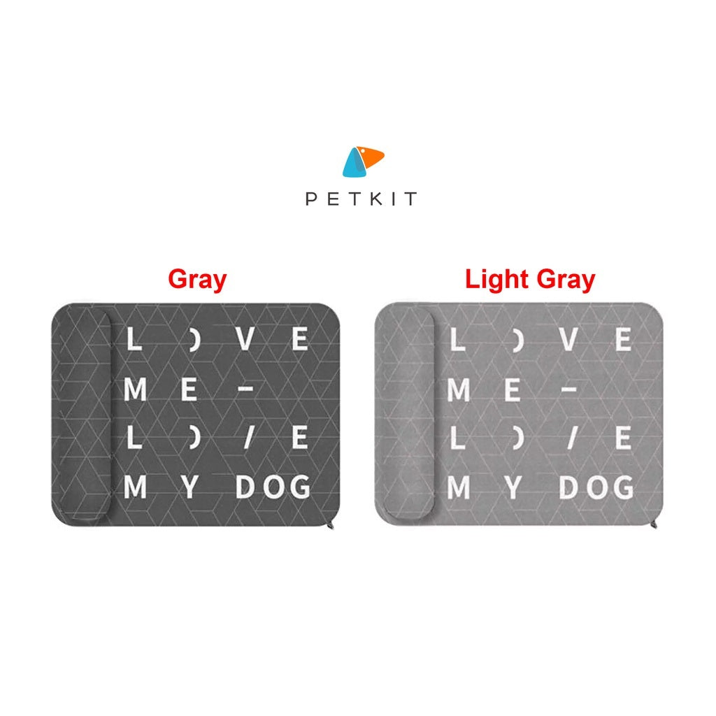 VMIDirect Deep Sleep Pet Mattress in Gray and Light Gray with Love My Dog Design