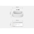 Dog Cat Smart Weighing Feeding Bow in white with an ergonomic design and built-in scale for accurate portion control