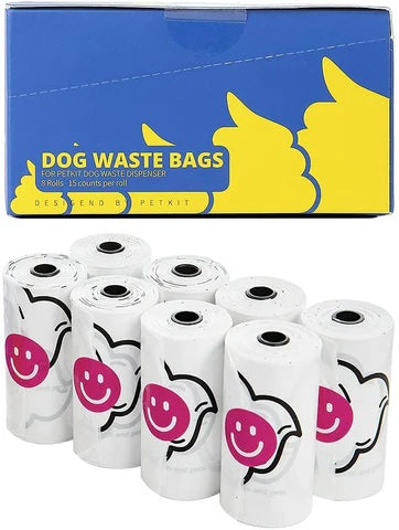 VMIDirect Dog Waste Bag Dispenser with Eight Rolls of 15 Count Waste Bags for Convenient Cleanup