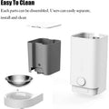 Disassembled Petkit Fresh Element Smart mini Pet feeder showing easy to clean parts and stainless steel bowl