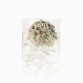 VMIDirect Mixed Tofu Cat Litter demonstrated in water, showcasing its clumping and absorbent qualities