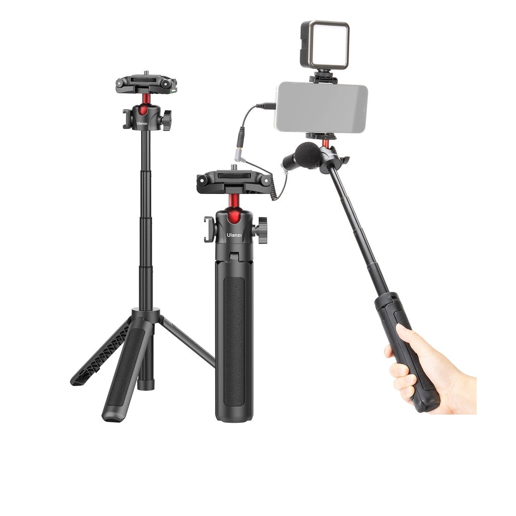 Ulanzi Multifunction MT41 2in1 Adjustable Mini Tripod with 4 Sections Extendable and Cold Shoe Mount