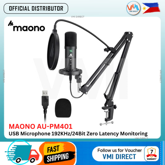 MAONO AU-PM401 USB Microphone 192KHz/24Bit Zero Latency Monitoring -VMI DIRECT