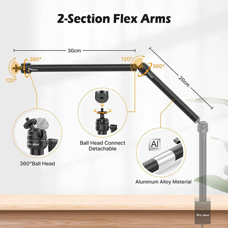 Vijim LS06 Flexible Arm Extension Desk Mount Cam Stand