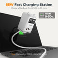 TESSAN 65W Flash Cat Charging Station 4-Port Fast GaN Charger Block for Phone Laptop Multi Plug Adapter