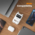 TESSAN 65W Flash Cat Charging Station 4-Port Fast GaN Charger Block for Phone Laptop Multi Plug Adapter