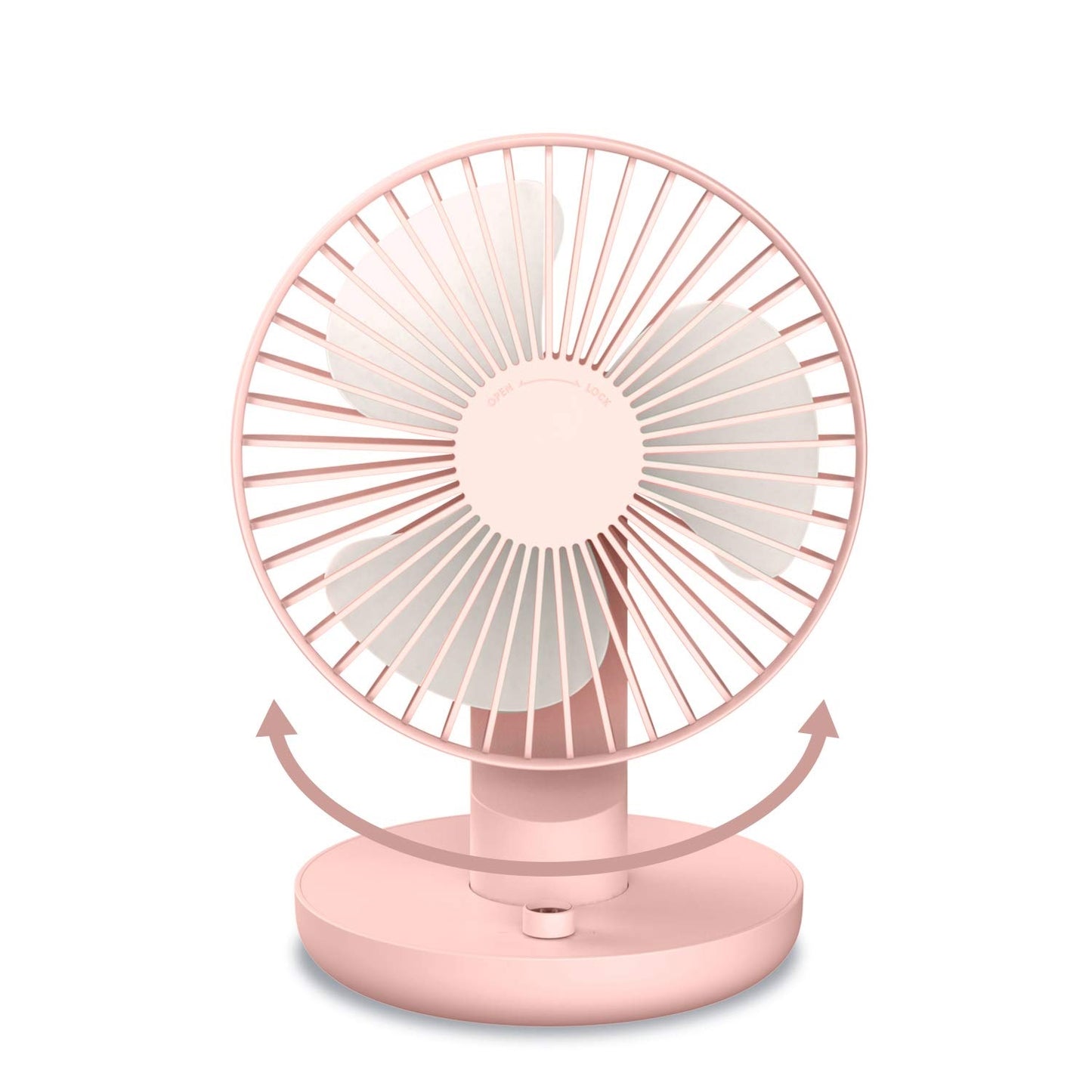 209 Newest Design Battery Operated Portable Desk Fan Lower Noise USB Rechargeable Fan with Multiple Speeds 3000Mah Personal Fan for Indoor Outdoor Home Work Office