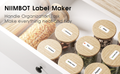 VMIDirect Portable Bluetooth Label Printer organizing jars for a tidy kitchen