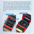 Instructions for the new portable Bluetooth label printer showcasing the paper compartment upgrade