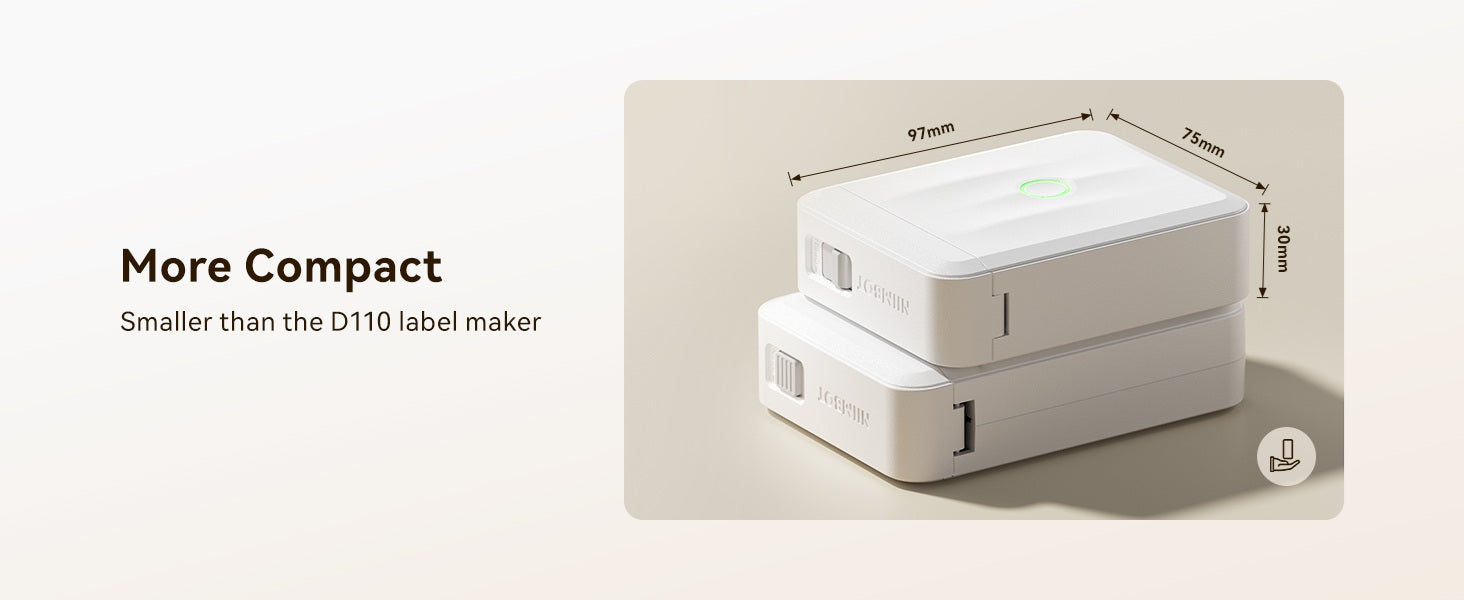 Compact Portable Bluetooth Thermal Label Printer from VMI Direct with sleek design for easy mobility