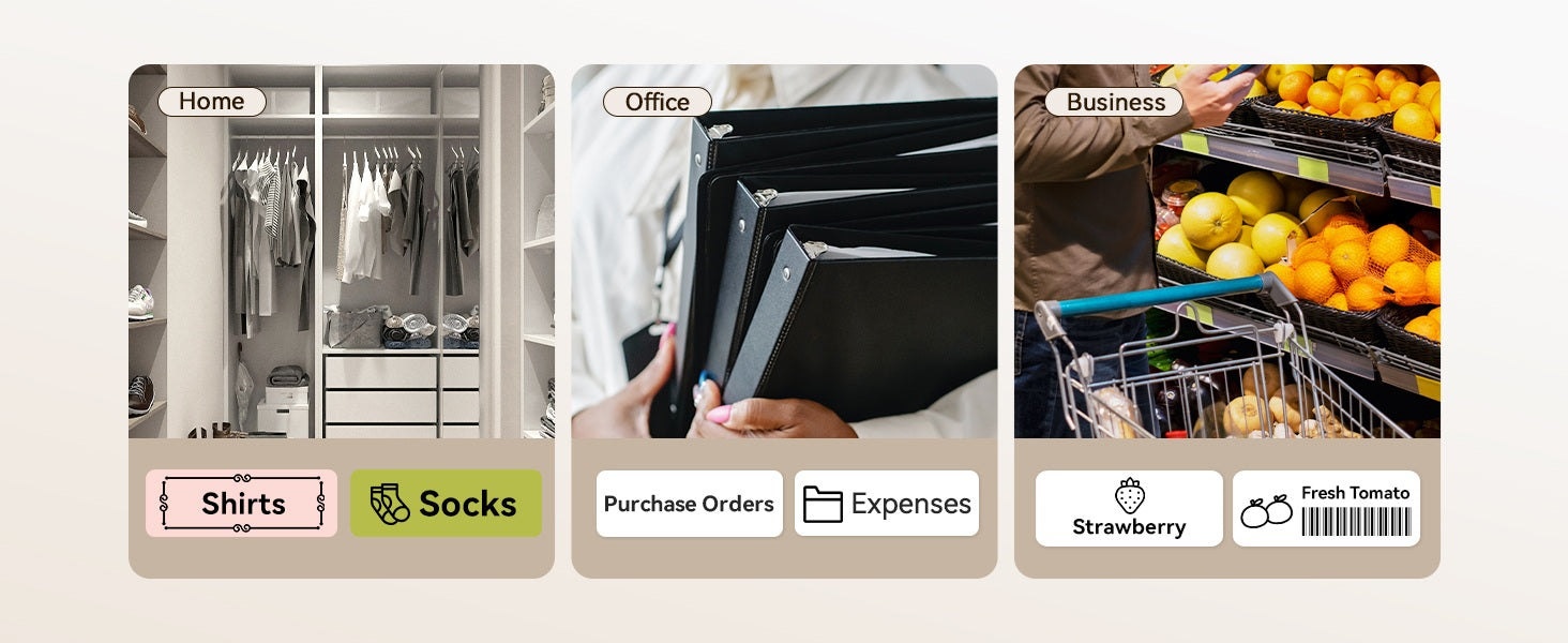 Portable Bluetooth Thermal Label Printer for organizing home, office, and business items easily