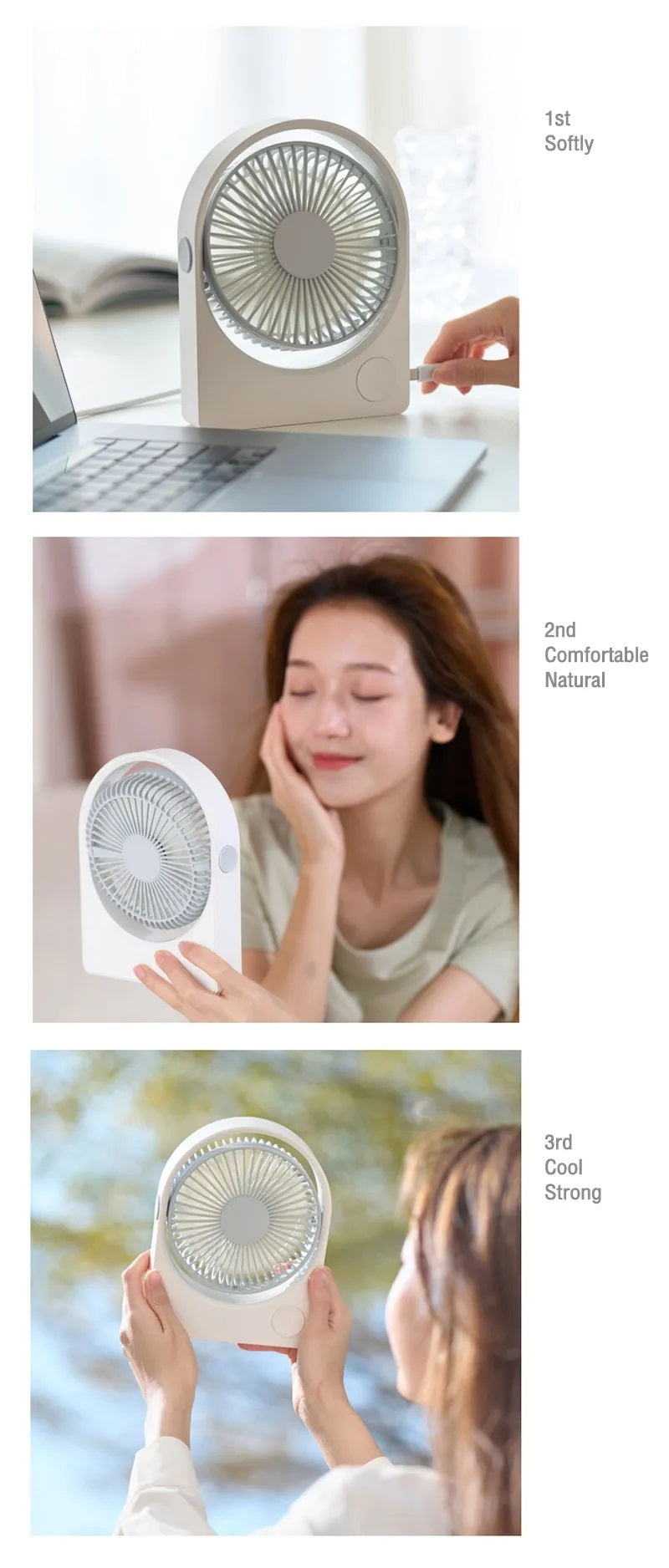 VMIDirect portable desk fan with adjustable speed settings for personal cooling at home or office