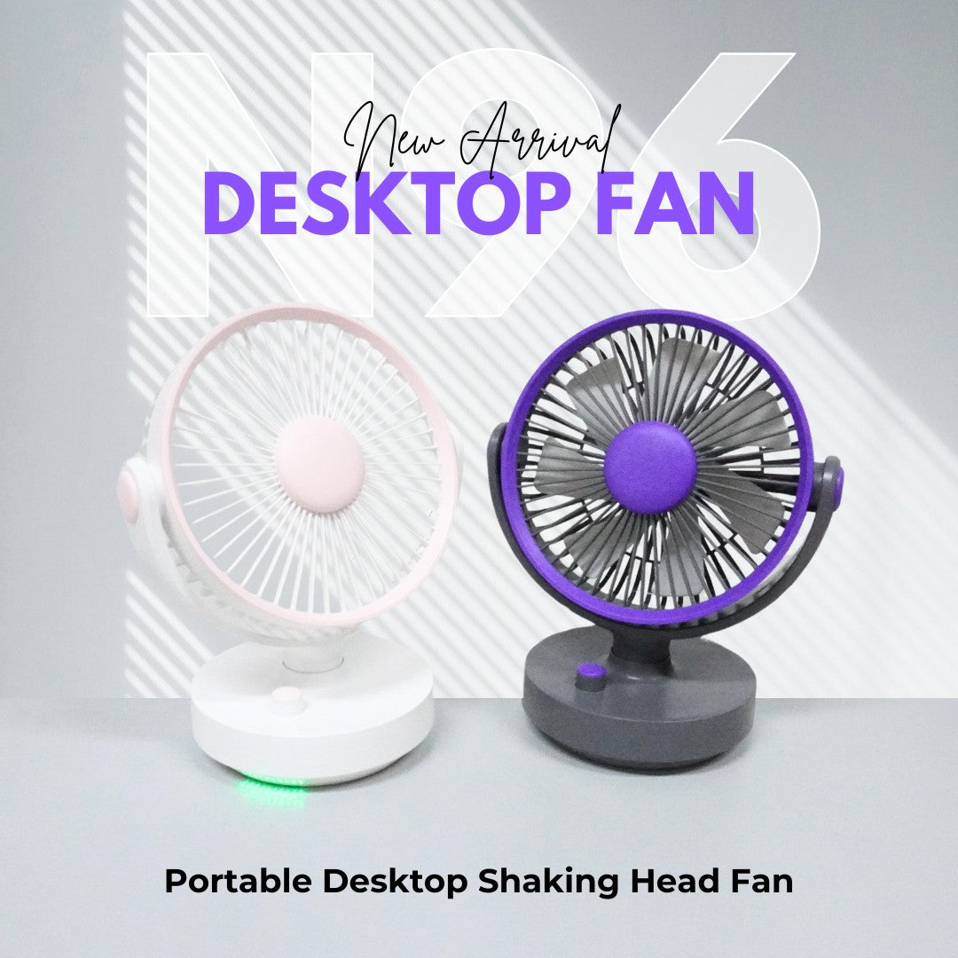 VMIDirect Portable Fan with Shaking Head for Adjustable Airflow in Compact Design