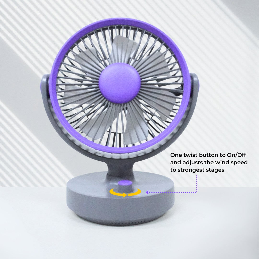 VMIDirect portable fan with adjustable wind speed and twist button control for easy use