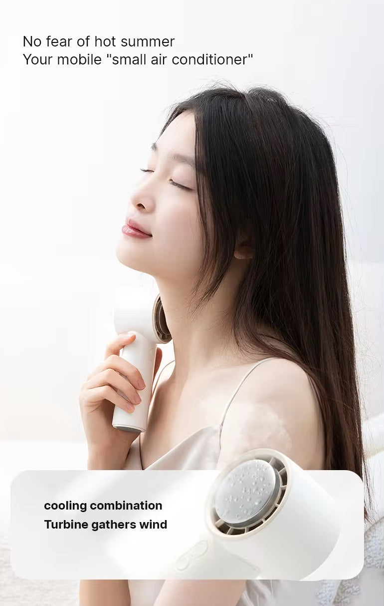 VMIDirect portable fan for summer cooling, designed as a hand-held small air conditioner