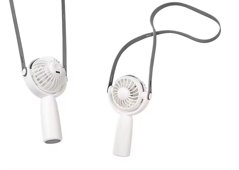 VMIDirect Portable Neck Fan in white with adjustable design for on-the-go cooling
