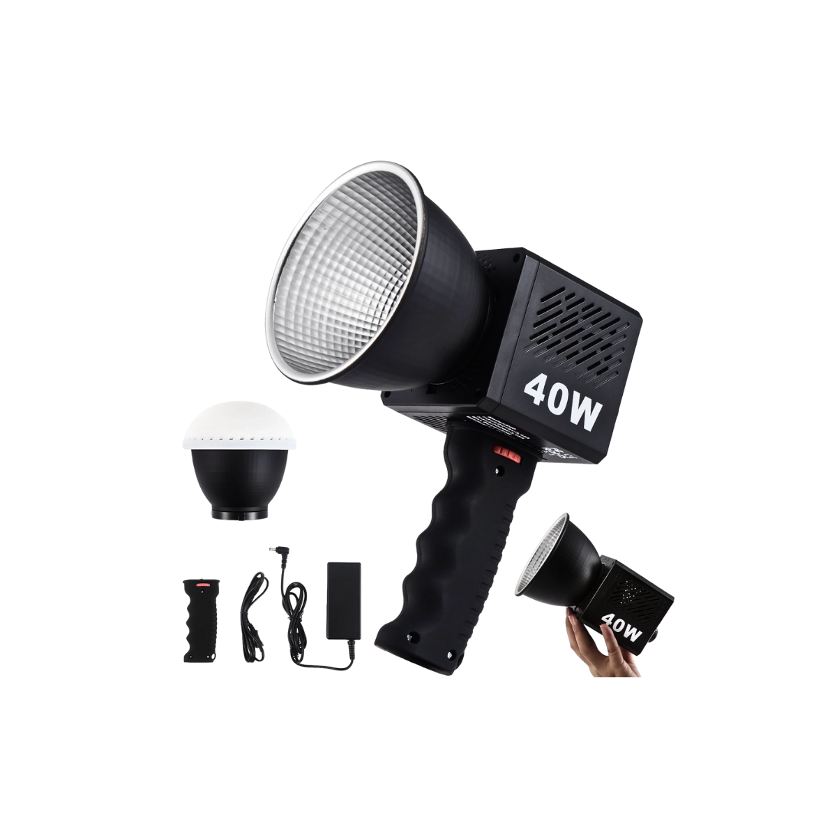 Portable Mini COB LED Video Light with 40W Power for Photography and Studio Use