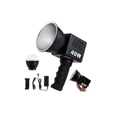 Portable Mini COB LED Video Light with 40W Power for Photography and Studio Use