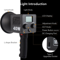 VMIDirect Portable Mini COB LED Video Light with LCD knob for adjustable settings and Type-C charging port