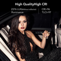 High Quality Portable Mini COB LED Video Light illuminating a stylish model in a dark setting