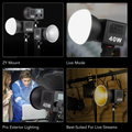 Portable Mini COB LED Video Light with adjustable brightness for studio and outdoor setups