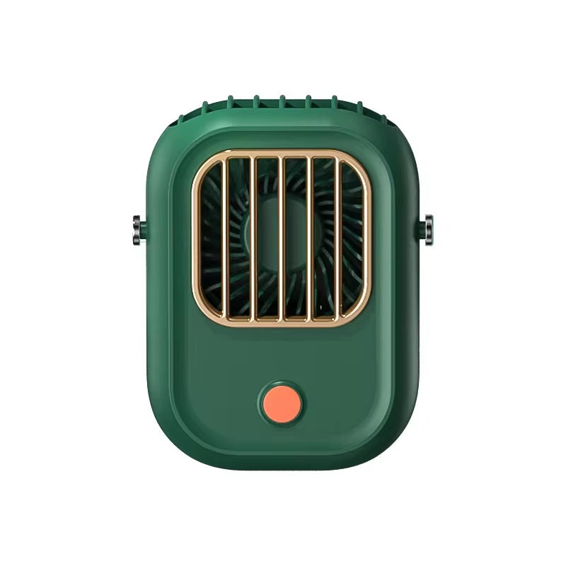 VMIDirect portable neck fan in green with adjustable speed for hands-free cooling