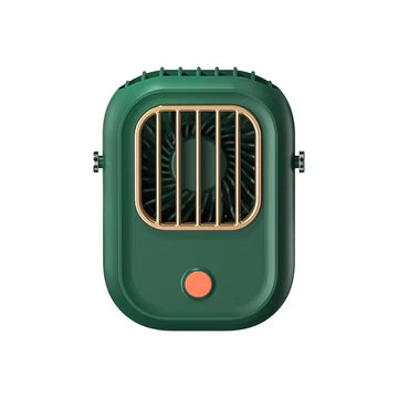 VMIDirect portable neck fan in green with adjustable speed for hands-free cooling