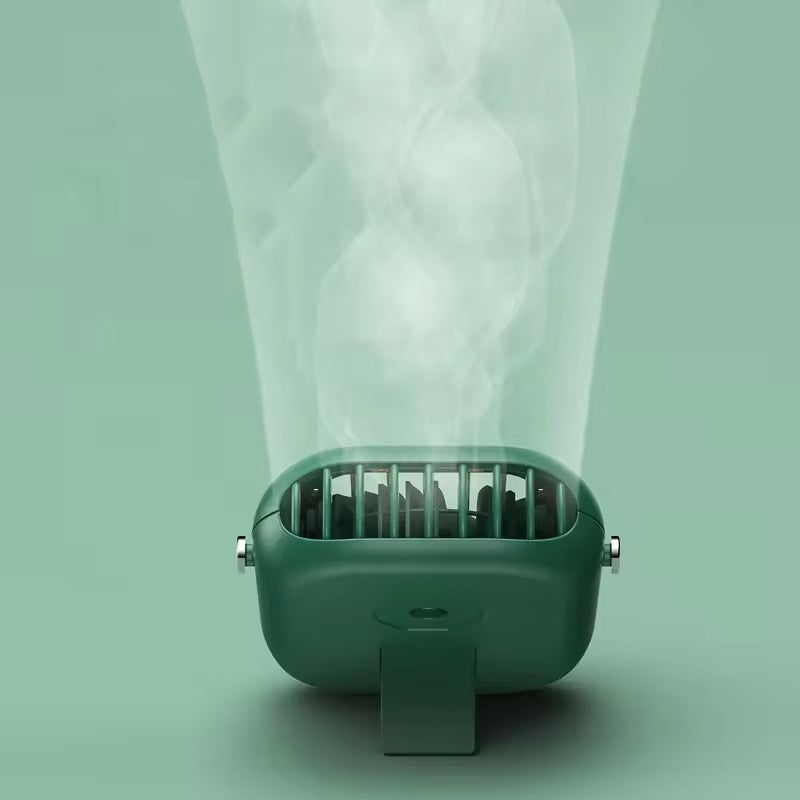 VMIDirect portable neck fan in green, designed for hands-free cooling and comfort on the go