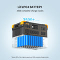 VMIDirect portable power station with LiFePO4 battery and 3500 complete charge cycles for reliable energy supply