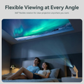 Portable screen projector with 360-degree rotation for flexible viewing in any setting