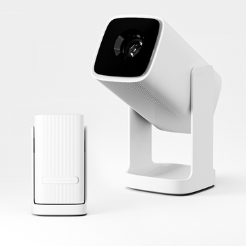 Portable screen projector with sleek design for easy setup and high-quality image projection