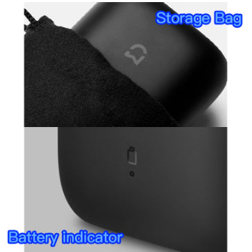 Compact Portable Shaving Beard Razor with Battery Indicator and Storage Bag for Easy Travel