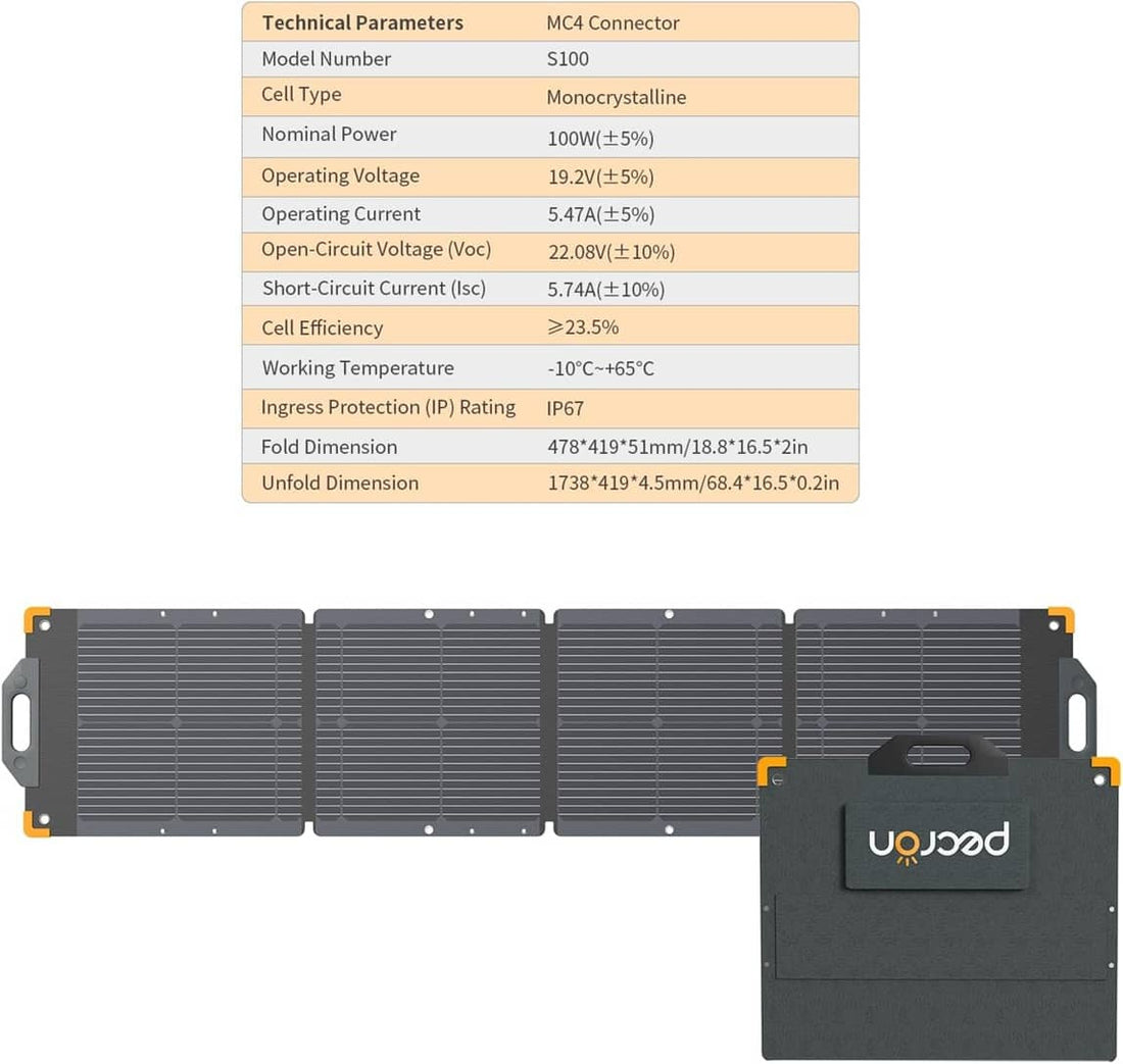 Portable solar power panel with foldable design for efficient energy generation