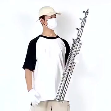 2.8m Photography Light Stand Stainless Steel With Air Cushion Aluminum Camera Adjustable Light Stand
