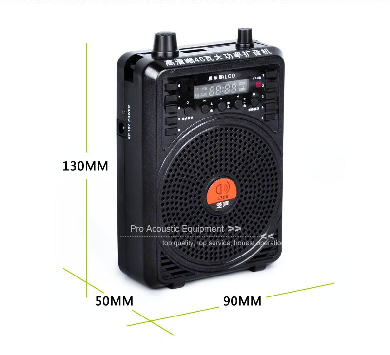 Compact Portable Voice Amplifier Headset Mic with LCD Display for enhanced sound quality