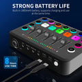 Professional audio interface for live streaming with strong battery life and multiple control knobs