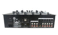 Professional DJ sound controller with multiple input and output ports for enhanced audio mixing