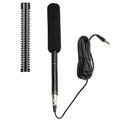 Professional handheld interview microphone with foam grip and long cable for clear audio capture