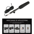 Professional handheld interview microphone with detachable cable for versatile use